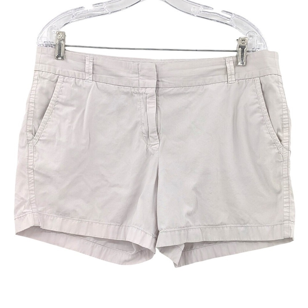 J.Crew Chino Shorts Cotton Flat Front Khaki Casual‎ Preppy Size 12